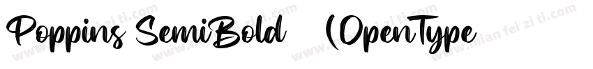 Poppins SemiBold 半粗体(OpenType PostS字体转换